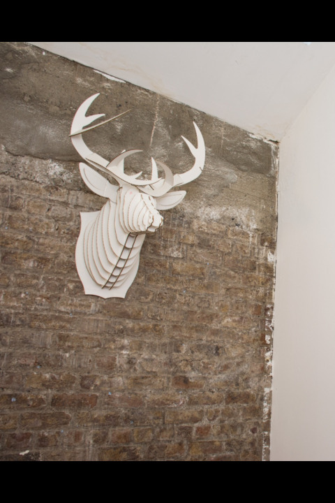 Interior art on exposed brick walls at ISI Dublin Meetinghouse Lane