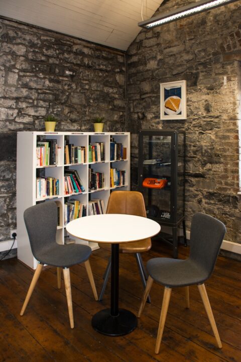 School library and seating area at ISI Dublin Meetinghouse Lane