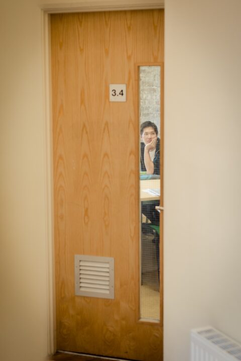 Interior corridor and student spaces